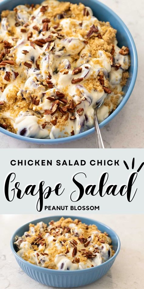 Chicken Salad Chick Copycat Recipes, Chicken Salad Chick Grape Salad, Chicken Salad Chick Grape Salad Recipe, Copycat Chicken Salad Chick, Copycat Chicken Salad, Cream Cheese Dressing, Chicken Salad Chick, Grape Salad Recipe, Delicious Chicken Salad