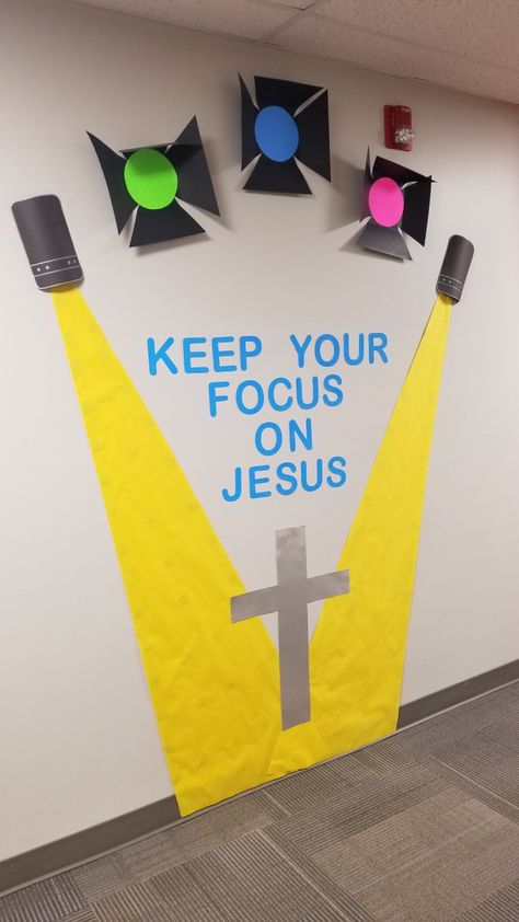 Shine Vacation Bible School, Sparks Studio Vbs Decorations, Vbs Start The Party Decorations, Start The Party Vbs 2024 Decorations, Glow For Jesus Vbs Decorations, Let’s Start The Party Vbs, Movie Vbs Decorations, Movie Theme Vbs Decorations, Vbs Classroom Decorating Ideas