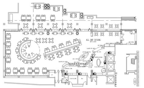 Pull man Sanya Hotel - All day dining plan Kitchen Plan Layout, Hotel Restaurant Plan, Restaurant Layout Plan, Restaurant Design Plan, Kitchen Plans Layout, Cafe Floor Plan, Canteen Design, Food Court Design, Restaurant Floor Plan