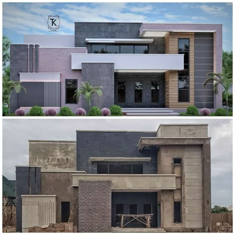 Indian House Exterior Design, House Structure Design, Modern Contemporary House Plans, House Structure, Two Story House Design, House Concept, Facade Architecture Design, Classic House Exterior, Small House Elevation Design