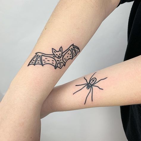 based in BERLIN Wrist Tattoo Designs, Bat Animal, Goth Tattoo, Bat Tattoo, Spider Tattoo, Spooky Tattoos, Line Work Tattoo, Best Friend Tattoos, Wrist Tattoo