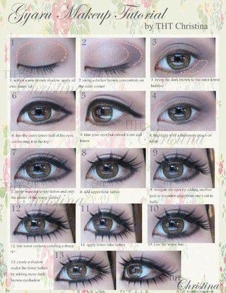 A few eye make tutorials! : actualgyaru Gal Makeup, Gyaru Makeup, Doll Eye Makeup, Kawaii Makeup, 일본 패션, Swag Makeup, Japanese Makeup, Makeup Tut, Gyaru Fashion