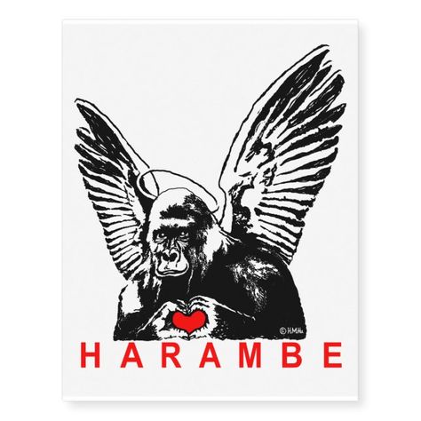 Harambe temporary tattoos for Temporary tattoos For Wedding Gorillas Art, Wood Poster, Note Tattoo, Pet Monkey, Cute Monkey, Artwork Pictures, Make Your Own Poster, Wood Wall Decor, Diy Stuffed Animals