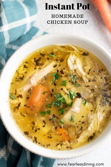 Instapot Chicken Soup, Whole Chicken Soup, Chicken Recipes Instant Pot, Instant Pot Chicken Soup, Instant Pot Chicken Recipes, Chicken Soup Recipes Homemade, Gluten Free Instant Pot, Homemade Chicken Soup, Chicken Soup Recipe