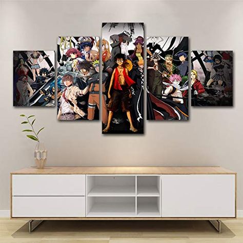 JSIHENA Impression sur Toil Haute définition One Piece Anime Affiche Luffy Tableau Photo Prêt Suspendu Peinture pour Déco Art Murale Salle de Bain 5pcs sans Cadre40  60cm240  80cm240  100cm1 Christian Room, One Piece Theme, Naruto Sasuke, Anime Canvas, Wedding Organization, Awesome Bedrooms, Photo Images, Bedroom Art, One Piece Anime