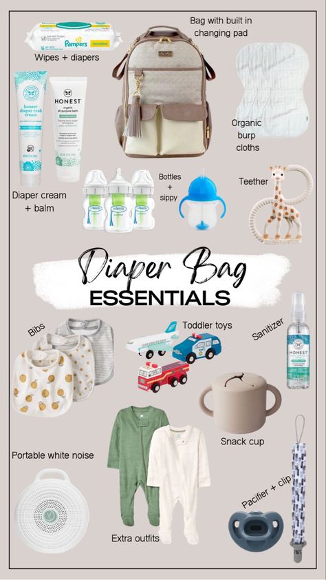 Newborn Car Essentials, What's In My Diaper Bag, How To Pack A Diaper Bag, Diaper Station Essentials, What To Pack In Diaper Bag For Newborn, Minimalist Diaper Bag Essentials, Baby Health Essentials, Baby Girl Necessities, Baby Hygiene Essentials