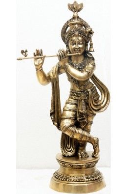 Large Size Fluting Krishna Jai Krishna, Hanuman Wallpapers, Pooja Items, Krishna Statue, Goddess Decor, Shiva Statue, Vedic Art, Jai Shree Krishna, Brass Statues