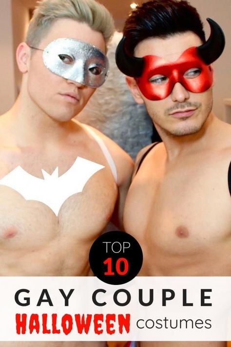 Gay Halloween Costumes Couples, Gay Couples Costumes For Halloween, Gay Halloween Costumes For Men, Gay Couple Costumes, Gay Couple Halloween Costumes, Disfraz Up, Gay Halloween Costumes, Gay Costume, Quick Halloween Costumes