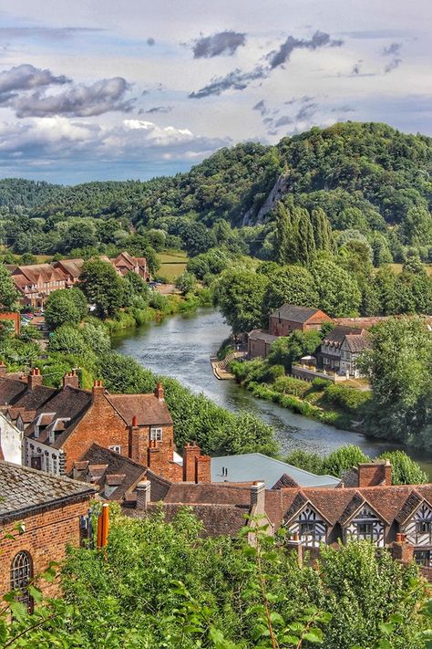 English Countryside Village, Country Side England, Sea Side Town, Uk Aesthetic, Shropshire England, English Town, England Aesthetic, England Countryside, Seaside Town