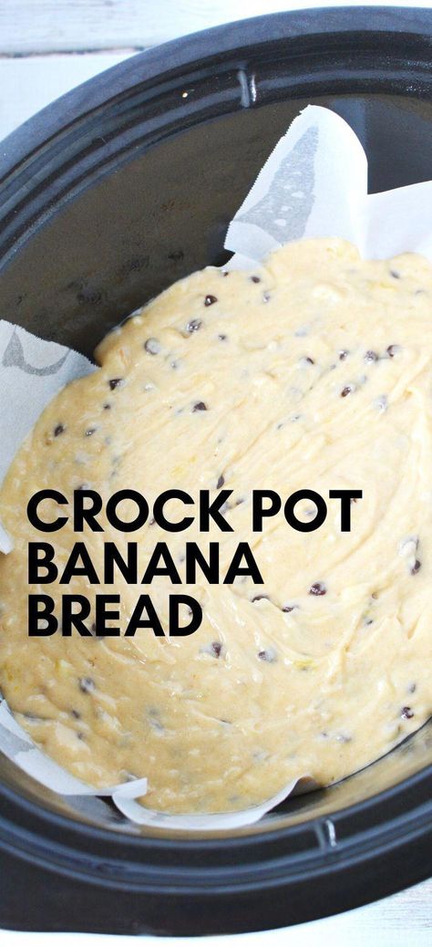 #GoodNutritionAndHealth Viral Slow Cooker Bread, Crock Pot Banana Bread Easy, Banana Bread Recipe Crockpot, Crockpot Sweets Recipes, Crockpot Banana Nut Bread, Slow Cooker Banana Recipes, Bread In A Crockpot How To Make, Desserts In Crockpot Simple, Sweet Slow Cooker Recipes