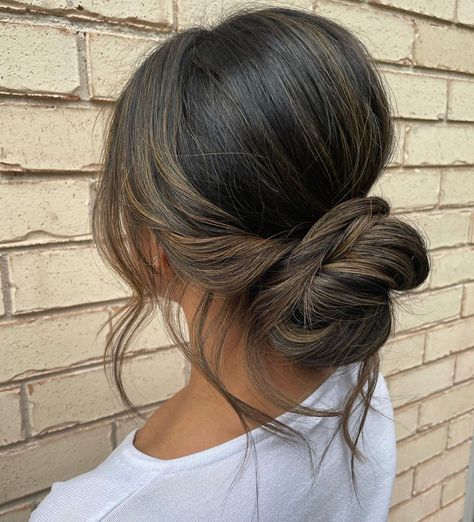 Debs Hairstyles, Low Bun Wedding Hair, Bridesmaid Hair Inspo, Bridemaids Hairstyles, Wedding Hairstyles Bridesmaid, Wedding Hair Up, Guest Hair, Bridesmaid Hair Makeup, Wedding Guest Hairstyles