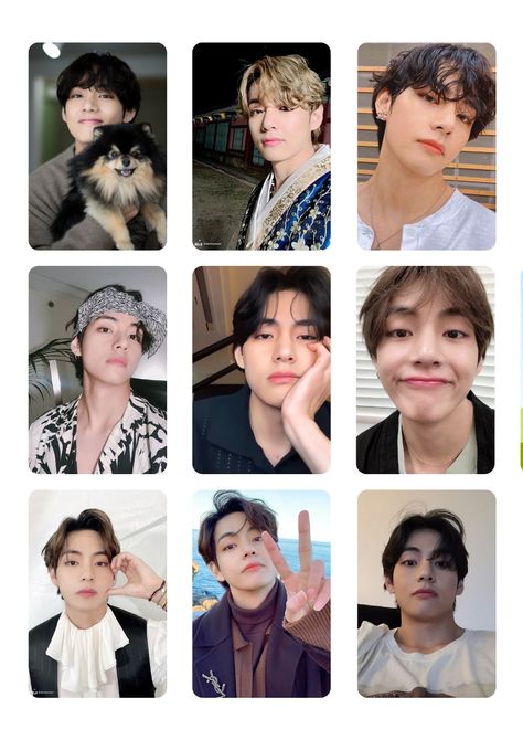 Taehyung Photocard Printable, Photocards Bts, Bts Photocard, Bts Photocards, Bts Eyes, Basic Japanese Words, Lomo Card, Photo Card Template, Pop Photos