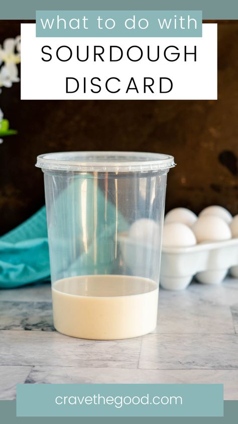 Don't throw away your sourdough discard or leftover starter! Here's everything you need to know about how to store it, when to use it, and how to put it to good use. With this information, you'll be able to make the most of your sourdough discard and keep your sourdough starter healthy and thriving. | cravethegood.com Sourdough Bread Machine, Dough Starter, Sourdough Bread Starter, Sourdough Starter Discard Recipe, Homemade Sourdough Bread, Bread Starter, Sourdough Starter Recipe, Meatless Main Dishes, Sourdough Discard