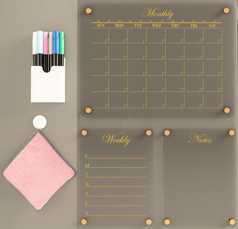 Calendar Office Wall, Refrigerator Calendar Ideas, Bedroom Calendar, Family Calendar Wall, Decorate My Cubicle, Organize Schedule, Refrigerator Calendar, Kitchen Calendar, Glam Office Decor