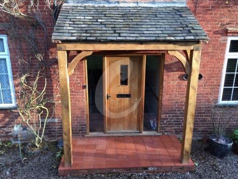 Lean To Oak Porch, Porch Roof Framing, Flat Roof Porch Ideas, Lean To Porch, Flat Roof Porch, Porch Flat Roof, Porch Roof Design, Rustic Projects, Barn Exterior