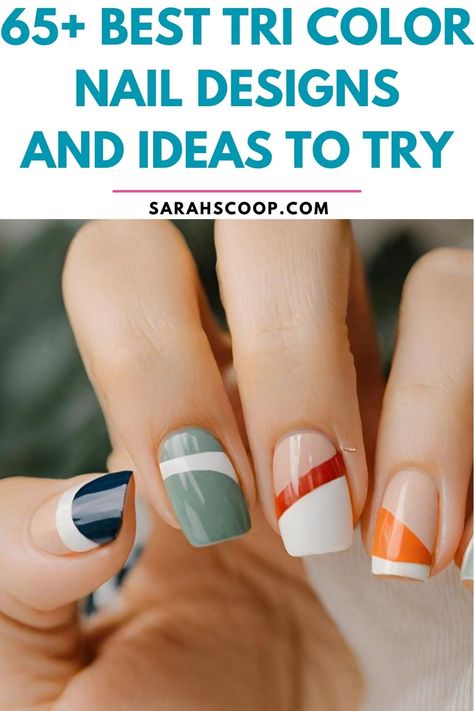 Get ready to experience a new wave of creativity with these 65+ trendy tri-color nail designs! Pick a trio that suits your style and let your nails do the talking. 💅🌈 #NailArt #TriColorNails #ManicureInspiration" Manicure Inspiration, French Manicure, Ombre Nails, New Wave, Nail Art Design, How To Do Nails, Short Nails, Tri Color, Nail Ideas