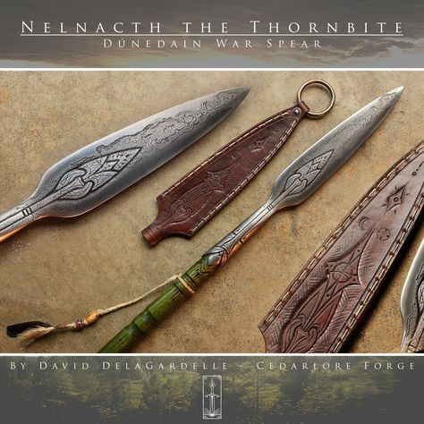 Elven Spear, Lotr Rohan, Collectible Knives, Arm Armor, Forged Steel, Knife Making, Spears, Blacksmithing, Swords