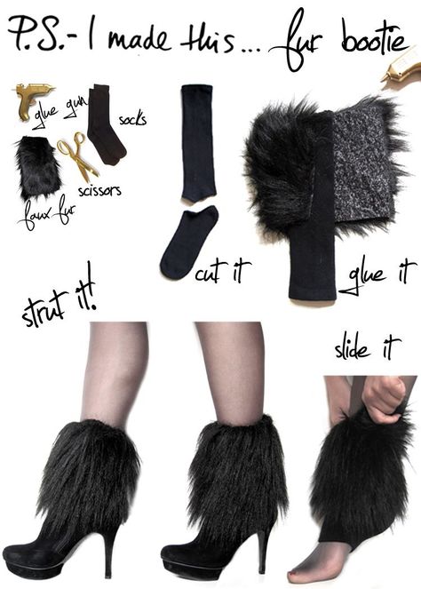 Apple Bottom Jeans, Shoe Makeover, Haine Diy, Diy Sac, Afrikaanse Mode, Boot Cuffs, Fur Boots, Diy Shoes, Upcycle Clothes