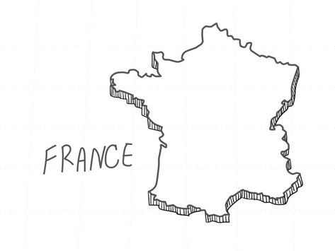 Map Tattoo, Cartoon Map, Map Tattoos, Sketch Notes, France Map, Voyage, Interview, Map, Paris