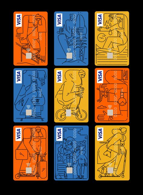 visa cards | 2021 on Behance Bank Poster, Debit Card Design, Loyalty Card Design, Banks Ads, Employees Card, Credit Card Design, Gfx Design, Virtual Card, Member Card