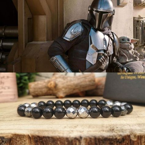 This Mandalorian bracelet was a custom request! If you like a custom made bracelet, please feel free to send us a message and we will see what we can do! The Mandalorian, Custom Made, Star Wars, Feel Free, Bracelet