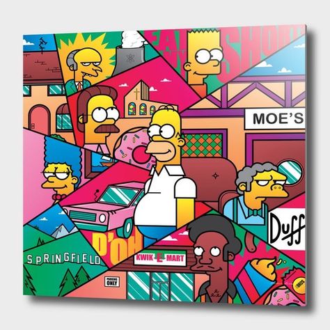 Cartoon Paintings, Simpsons Drawings, Simpsons Characters, Simpsons Art, Trippy Painting, Painting Canvases, Simple Canvas Paintings, Cute Canvas Paintings, Canvas Drawings