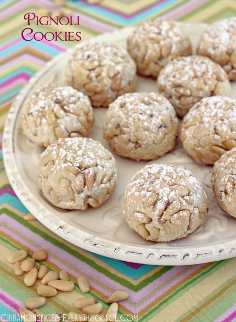 Pignoli Cookies, Italian Christmas Cookies, Italian Cookie Recipes, Italian Pastries, Pine Nut, Almond Paste, Italian Cookies, Cookie Tray, Holiday Cookie