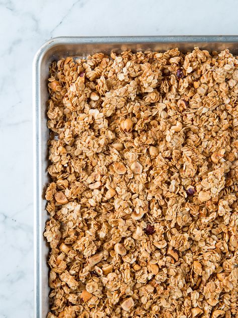 Toasted Honey And Hazelnut Granola & 6 Tips For Homemade Granola Perfection - Will Cook For Friends Hazelnut Granola, Hazelnut Recipes, Honey Granola, Nut Bars, Nature Valley, Honey Nut, Funnel Cake, Granola Recipes, Homemade Granola