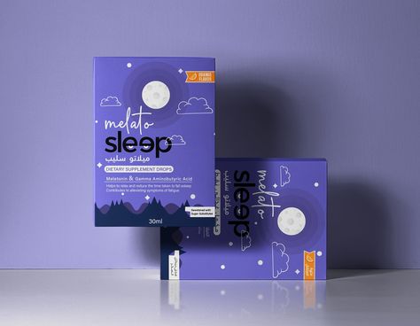 Melato Sleep: Melatonin Food Supplement :: Behance Sleep Packaging Design, Sleep Branding, Melatonin Foods, Sleep Graphic, Soap Packaging Design, Tea Package, Tea Packaging Design, Sleep Tea, Sleep Supplements