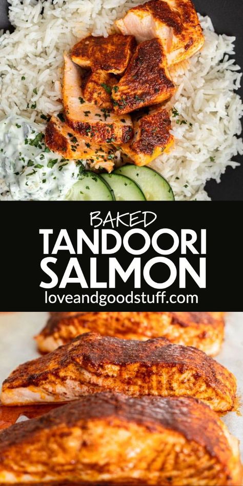 Indian Spiced Salmon Recipes, Indian Spiced Salmon, Salmon Curry Recipes Indian, Salmon Curry Indian, Roast Fish Recipes, Tandoori Salmon Recipes, Salmon Indian Recipes, Tandoori Fish Recipe, Indian Salmon Recipes