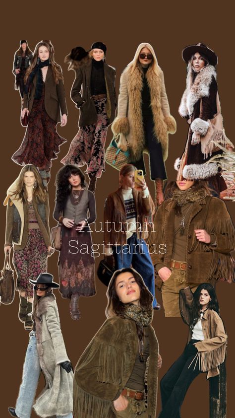 Autumn Sagittarius outfits Sagittarius Lookbook, Sagittarius Fashion Style, Sagittarius Rising Outfit, Saggitarius Venus Outfits, Sagittarius Rising Style, Sagittarius Outfits Aesthetic, Sagittarius Aesthetic Outfit, Sagittarius Outfits, 12 Houses Of Astrology