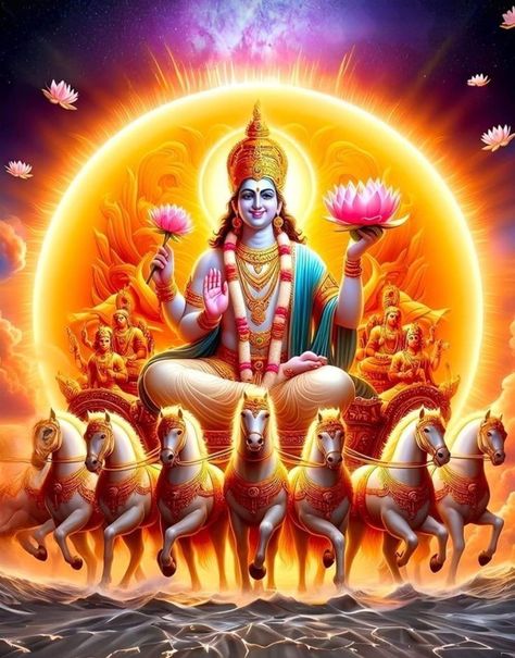 Surya Dev Images, Lord Surya Bhagavan Images, Ratha Saptami, Lord Surya, Surya Dev, Lord Buddha Wallpapers, Horse Background, Bal Krishna Photo, Indian Culture And Tradition