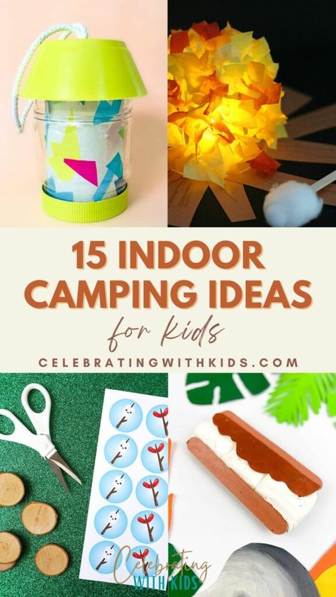 Transform a rainy day or any evening into a magical adventure with these creative indoor camping ideas for kids. Camping Activity For Kids, Indoor Camping Ideas For Kids, Indoor Camping Ideas, Camping Ideas For Kids, Camping Crafts Preschool, Camping Party Activities, Camping Indoors, Camping Crafts For Kids, Camping Activities For Kids