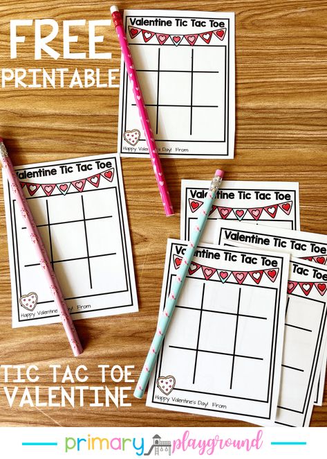 Tic Tac Valentine, Vday Crafts, Tic Tac Toe Valentine, Student Valentines, Valentines Class Party, Diy Valentines Cards, Class Valentines, Preschool Valentines, Valentine Activities