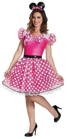 Pink Minnie Mouse Costume, Fantasia Plus Size, Fantasia Mickey Mouse, Pink Lady Costume, Adult Princess Costume, Glam Costume, Minnie Mouse Halloween Costume, Minnie Costume, Mickey Mouse Costume