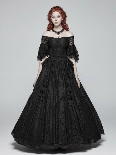 Punk Rave Black Gorgeous Lace Gothic Victorian Dress Victorian Gothic Dress, Steampunk Wedding Dress, Gothic Victorian Dresses, Vampire Dress, Gothic Wedding Dress, Gothic Victorian, Punk Rave, Gothic Wedding, Vestidos Vintage