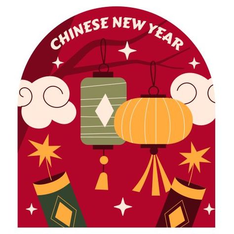 Chinese new year Sticker - Free cultures Stickers to download Chinese New Year Sticker, Party Celebration, Flat Icon, Free Stickers, Chinese New Year, Peace Symbol, Art