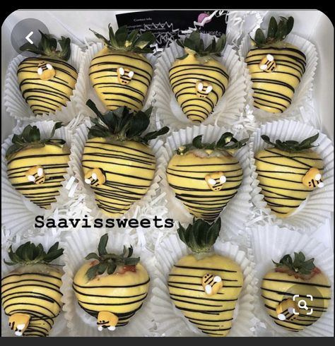 Bee Themed Gender Reveal, Bee Themed Birthday Party, Bees And Honey, Honey Bee Baby Shower, Bee Theme Party, Bee Birthday Party, Bee Cakes, Chocolate Covered Strawberry, Bee Baby Shower Theme