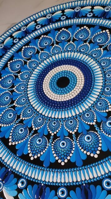 Evil Eye Dot Mandala Art, Evil Eye Dot Mandala, Evil Eye Mandala Art, Dotted Mandala Art, Evil Eye Mandala, Bad Eyesight, Dot Mandala Painting, Eye Mandala, Mandala Dot Painting