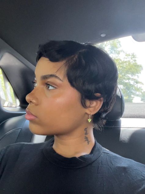 Growing Out A Shaved Head Women, Latina Pixie Cut, Straight Pixie Haircut, Perm Pixie, Pixie Cut Natural Hair, Nia Long Hair, Pixie Cut Quick Weave, Hats With Short Hair, Short Pixie Cut Black Women