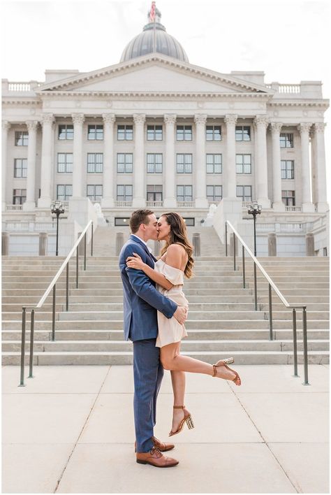 Utah State Capitol, Louisiana Usa, State Capital, Utah State, Just Engaged, State Capitals, Bridal Session, Couple Shoot, Weekend Trips