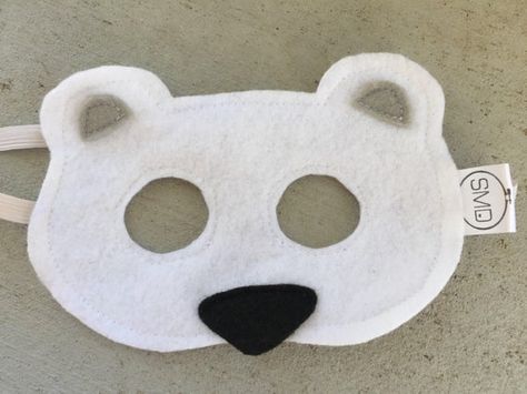 Bear Mask Template, Polar Bear Mask, Polar Bear Costume, Bear Zoo, Duck Mask, Adventure Birthday Party, Felt Animal Masks, Captain Barnacles, Costumes For Work