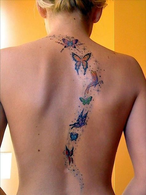 Butterfly Tattoos Designs for Girls (11) Celestial Goddess, Butterfly Tattoo On Shoulder, Butterfly Back Tattoo, Small Butterfly Tattoo, Butterfly Tattoos For Women, Geniale Tattoos, Fairy Tattoo, Butterfly Tattoo Designs, Tattoo Designs For Girls