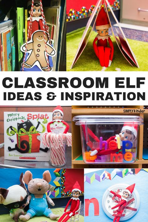 Elf on the Shelf Classroom Ideas and Inspiration using the Elves at Play set. Perfect for preschool, kindergarten, and first grades. Elf On The Shelf Classroom, Preschool Elves, Elf Classroom, Elves At Play, Classroom Elf, Uncle Si, Kindness Elves, Xmas Elf, Elf Fun