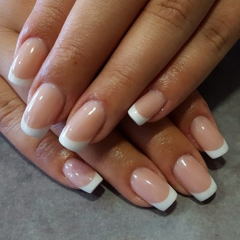 Carmela Soprano French Nails, Carmela Soprano Nails, French Manicure Natural Nails, American Manicure Nails, Carmela Soprano, French Tip Acrylics, Fun Nail Colors, Girl Nails, Subtle Nails