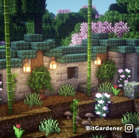 Japanese Fence Minecraft, Minecraft Announcement Board, Japanese Walls Minecraft, Minecraft Custom Village Ideas, Minecraft Japanese Wall Designs, Hot Spring Minecraft, Minecraft Asian Interior, Japanese Farm Minecraft, Japanese Wall Minecraft