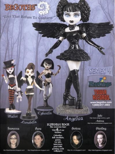 #mallgoth #goth #2000s #y2m #posters #catalog 2000s Mall Goth, Goth 2000s, 2000s Toys, 2000s Goth, Character Reference Sheet, Which Witch, Emily The Strange, Living Dead Dolls, Vampire Goth