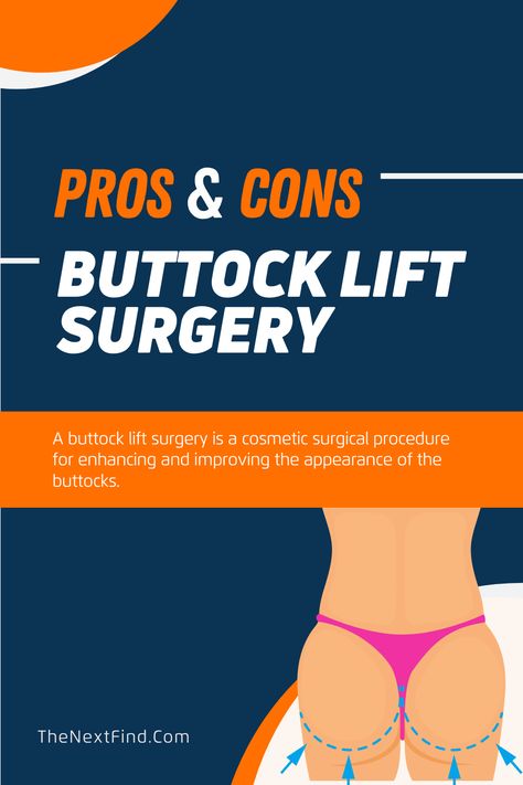 A buttock lift surgery is a cosmetic surgical procedure for enhancing and improving the appearance of the buttocks. #ProsAndCons #Benefits #ProsandConsbuttockliftsurgery Body Lift Surgery, Face Lift Surgery, Face Lift, Media Content, Pros And Cons, Beauty Cosmetics, Surgery, Benefits, Media