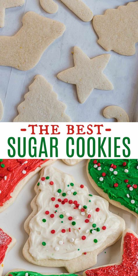 Vegan Sugar Cookie Recipe, Sugar Cookies For Christmas, Nora Cooks, Christmas Sugar Cookie Recipe, Vegan Christmas Cookies, Cream Cheese Sugar Cookies, Vegan Sugar Cookies, Cookies For Christmas, Cut Out Cookie Recipe