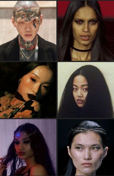 Vampire Black Woman, Vampire Asian, African Vampire, Asian Vampire, Black Vampires, Black Vampire, Gothic Vampire, Vampire Art, Magic Aesthetic